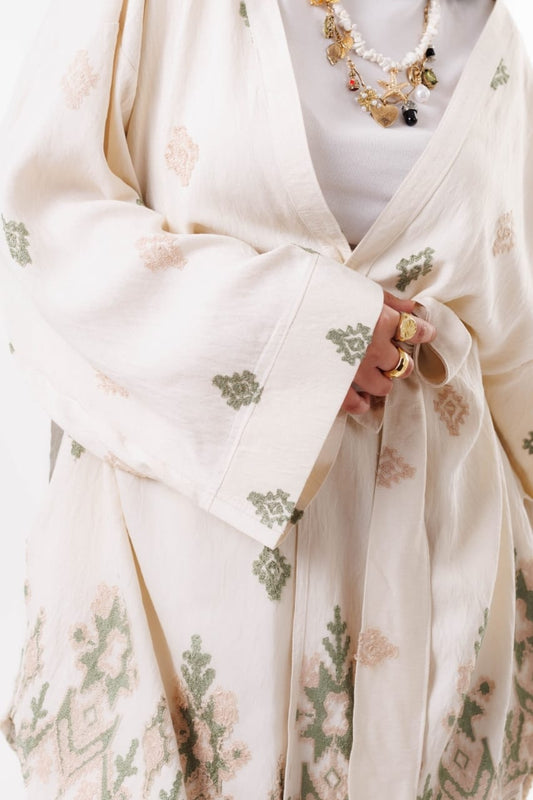 Embroidered set - Olive