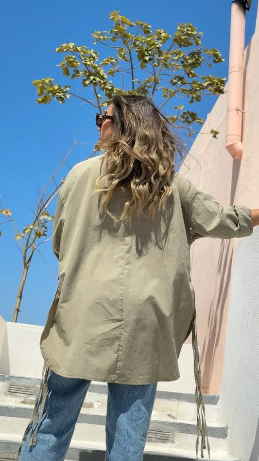 Fringes shirt - Olive green