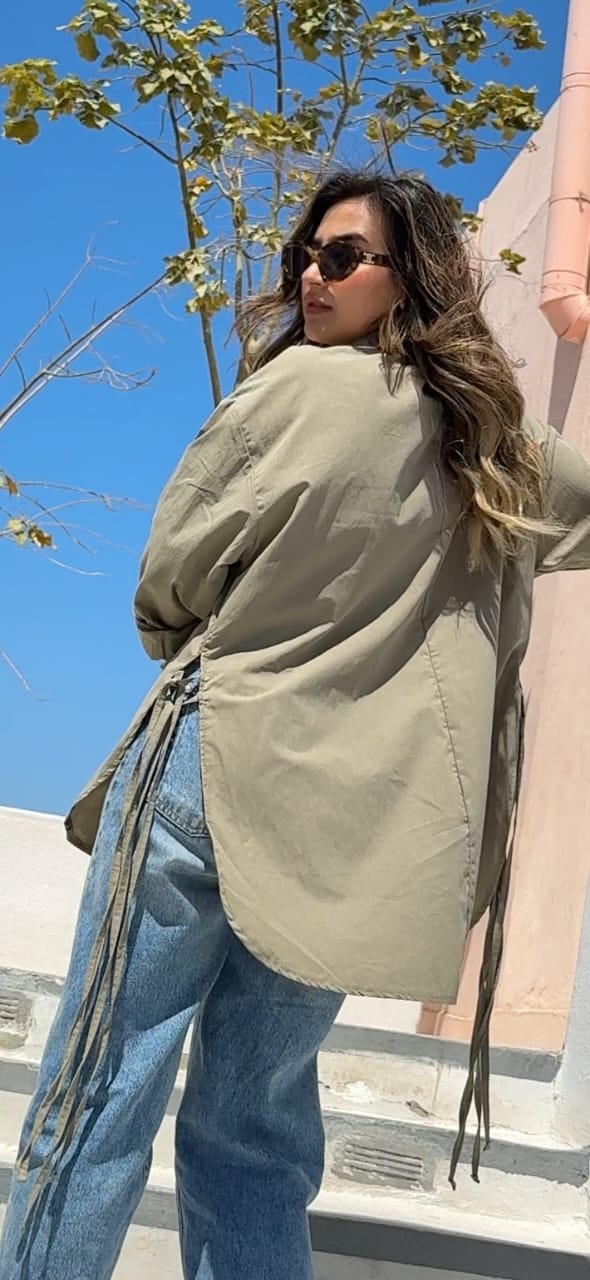 Fringes shirt - Olive green