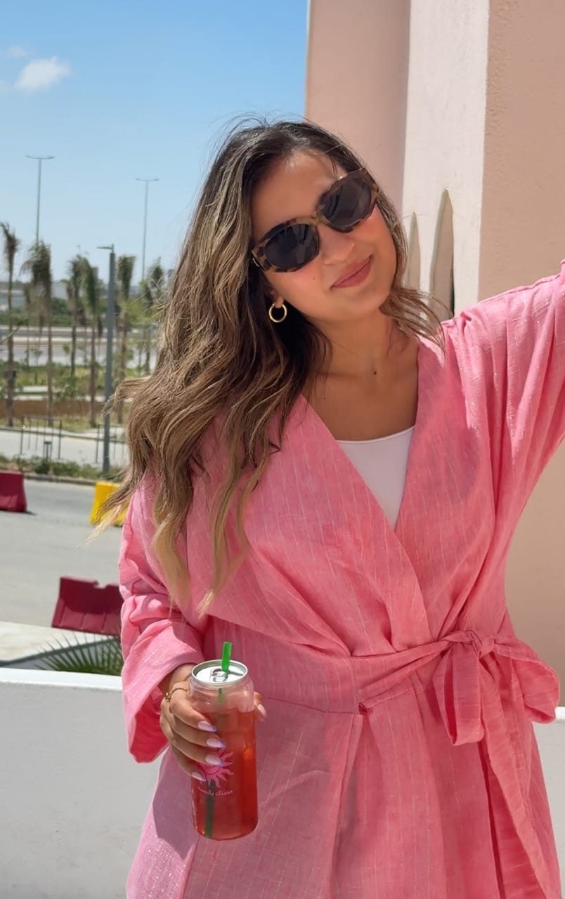 Cross blouse - Pink