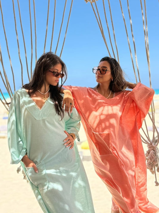 Oversized beach Dress - Aqua