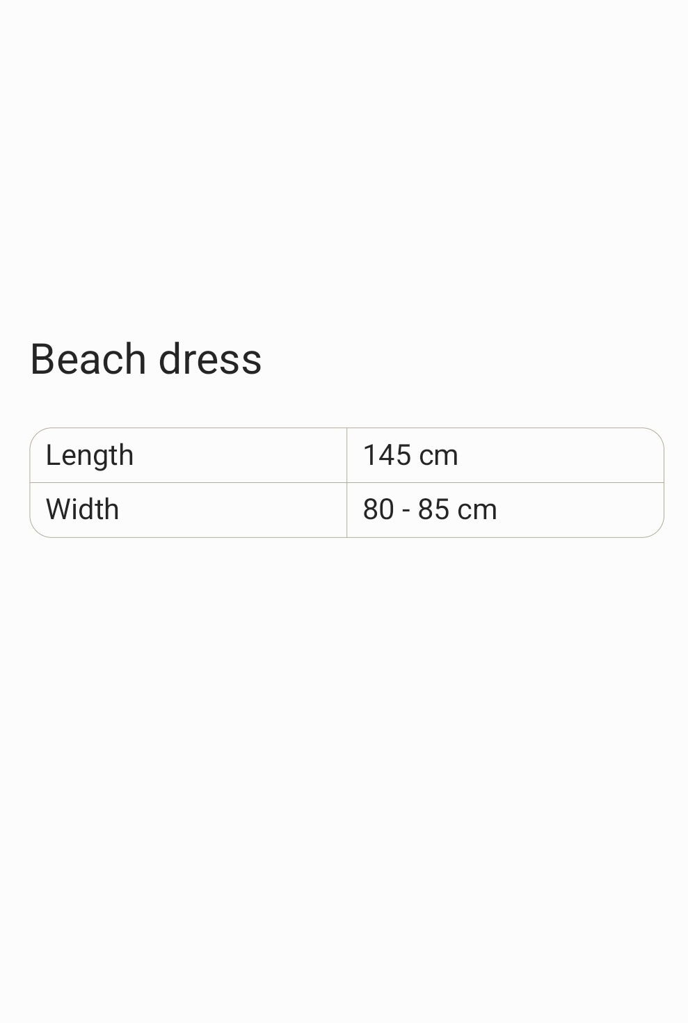 Oversized beach Dress