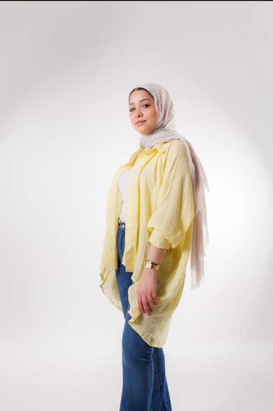 Oversized shirt - Butter Yellow