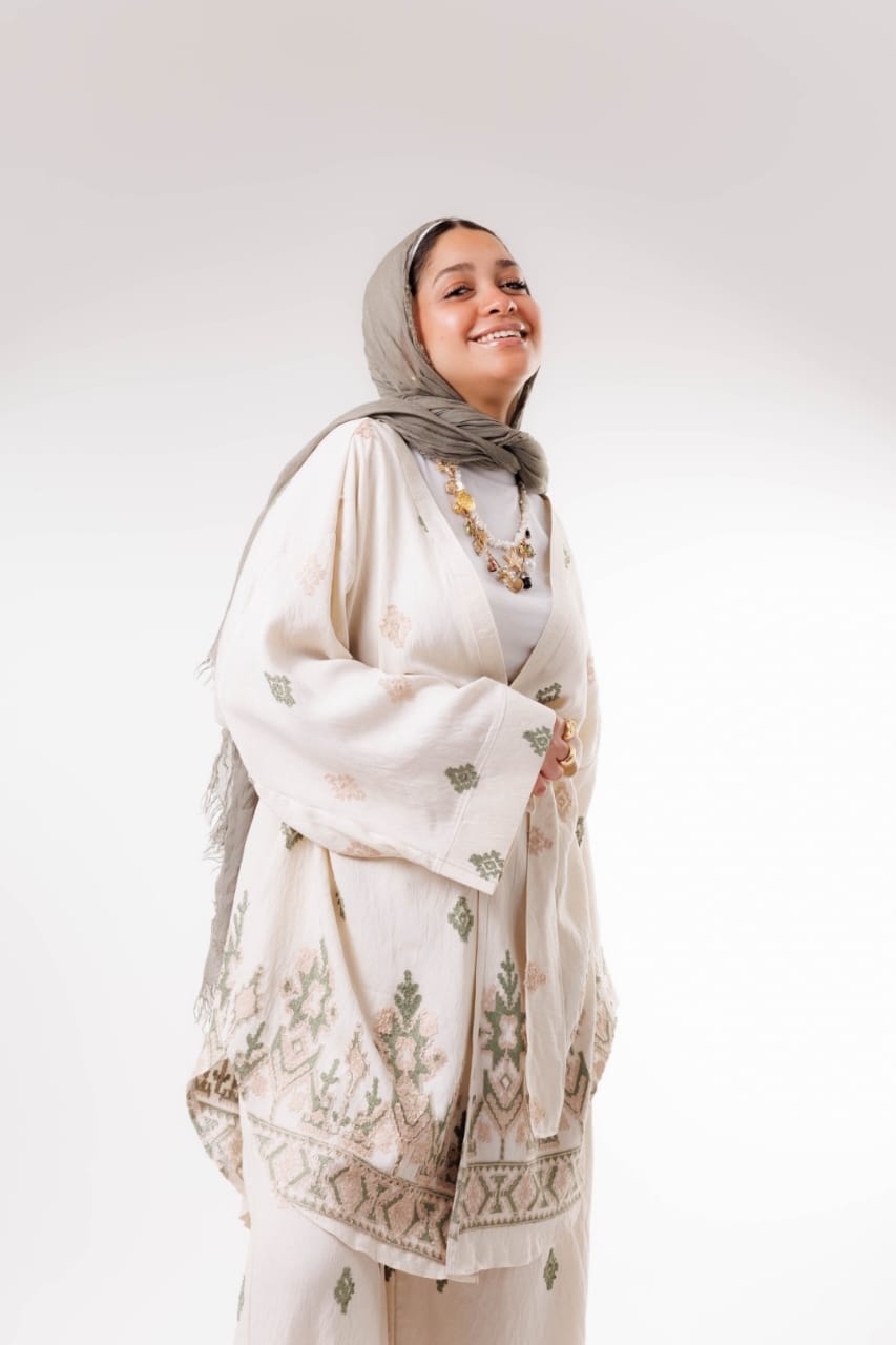 Embroidered set - Olive