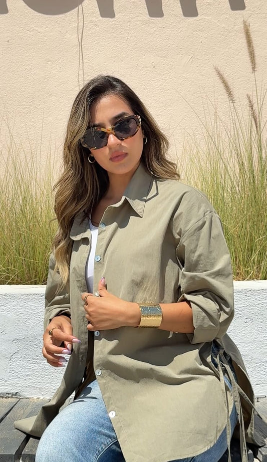 Fringes shirt - Olive green