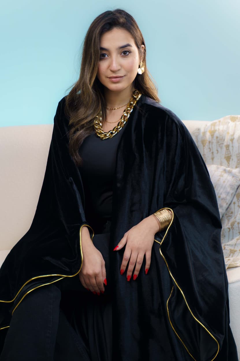 Butterfly cut Abaya - Black