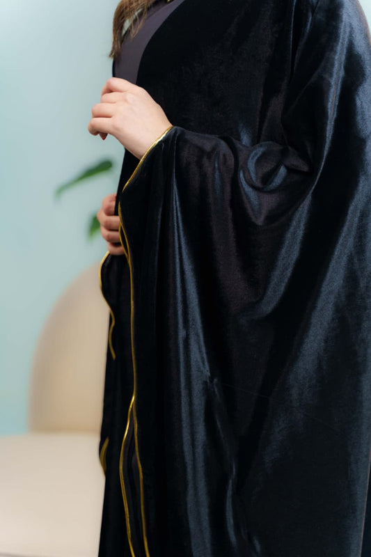 Butterfly cut Abaya - Black