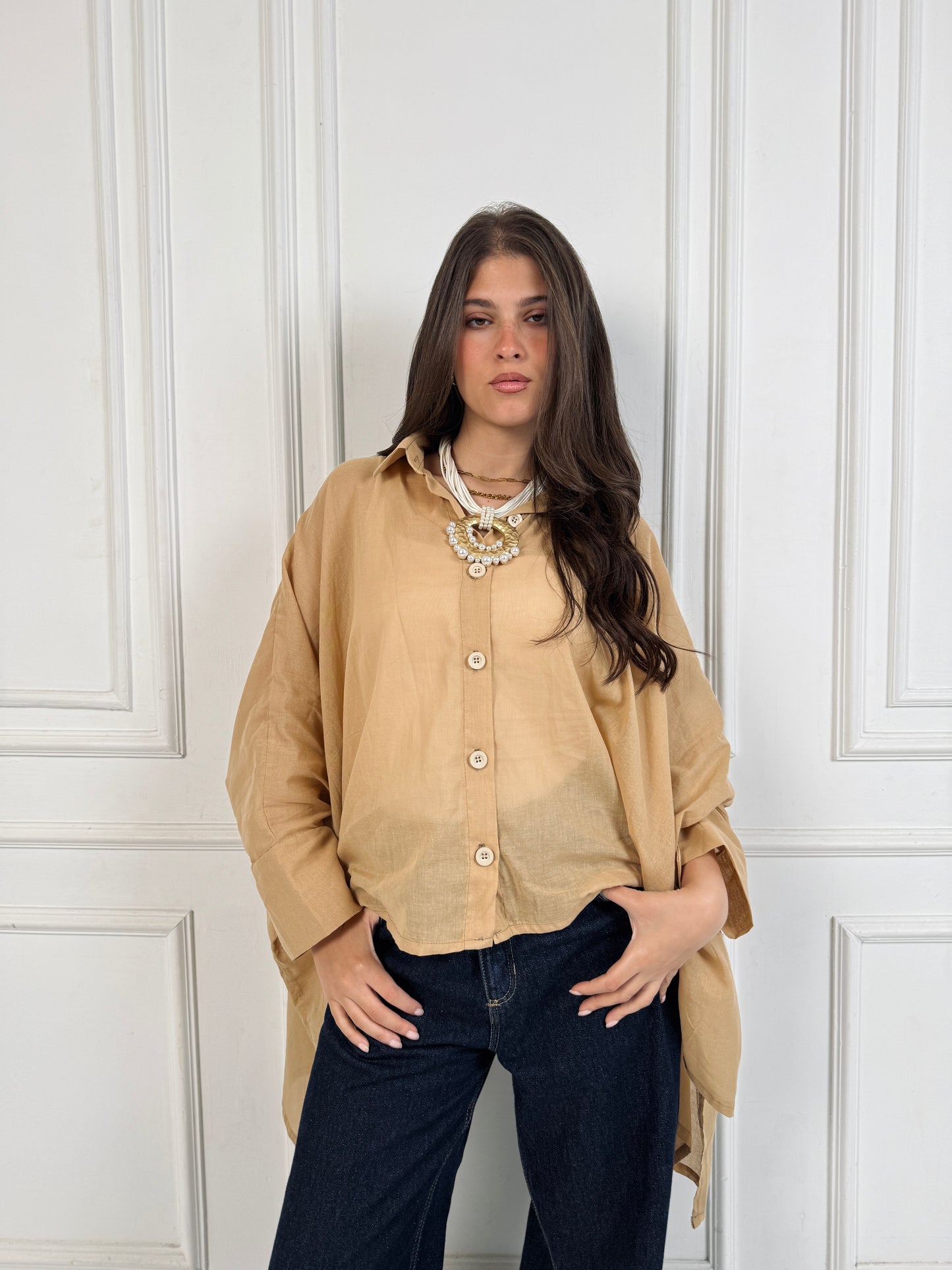 High low block shirt