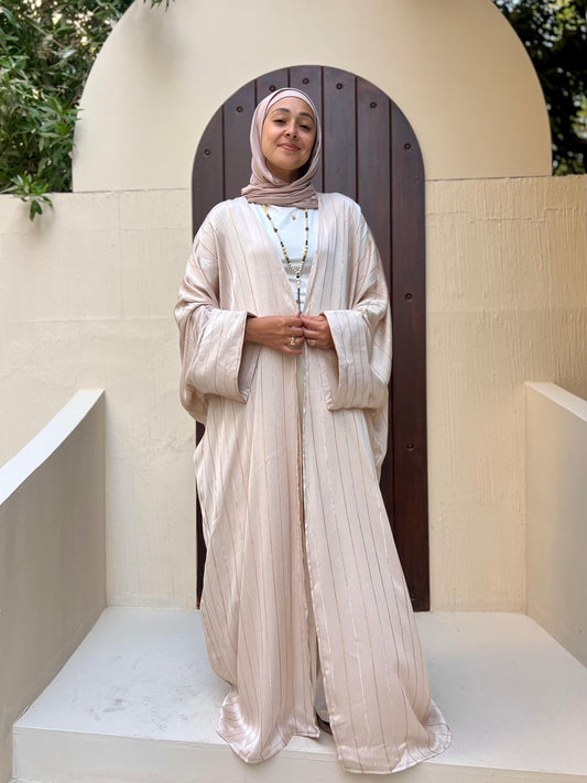Oxidé stripped Abaya