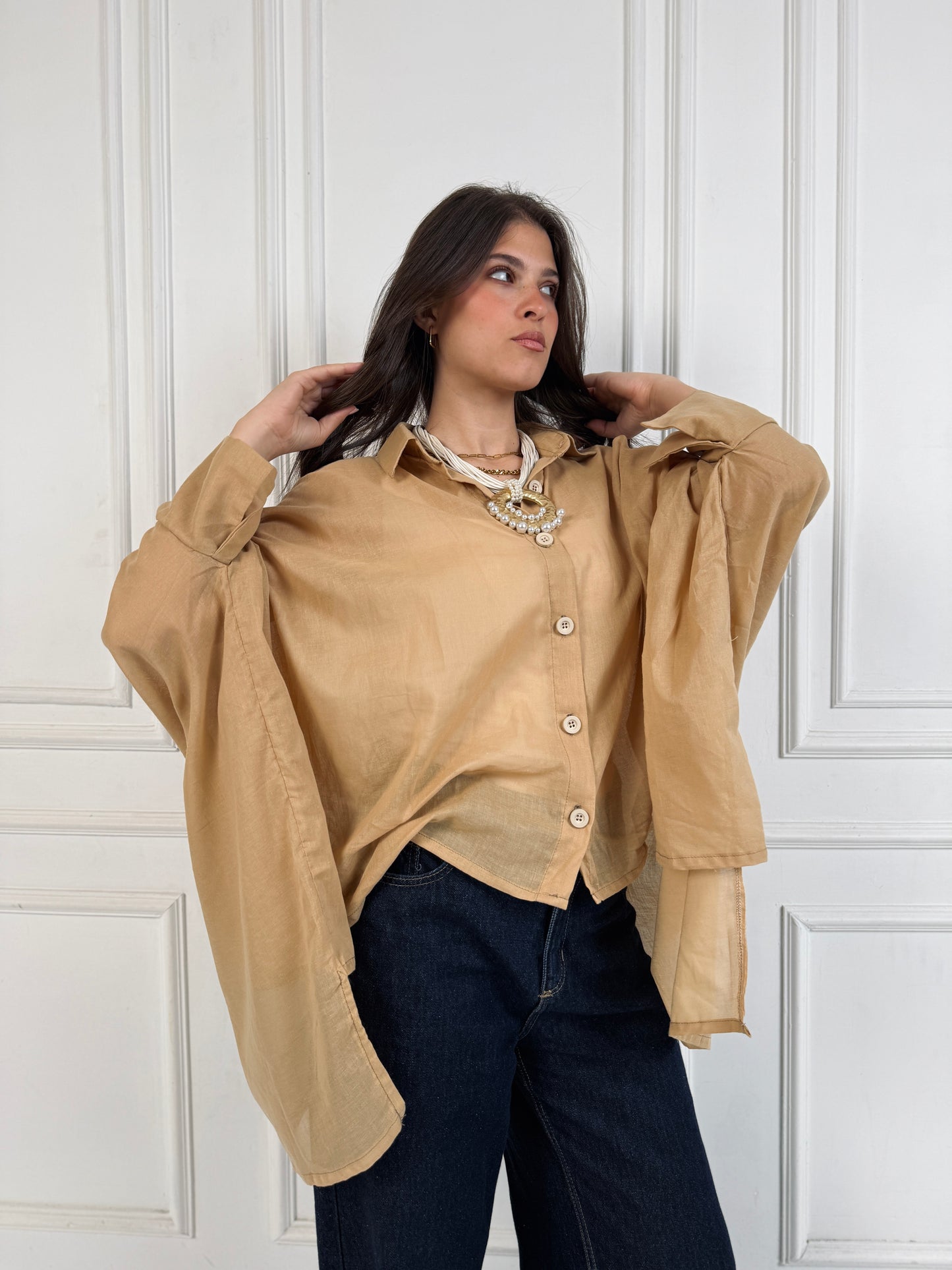 High low block shirt