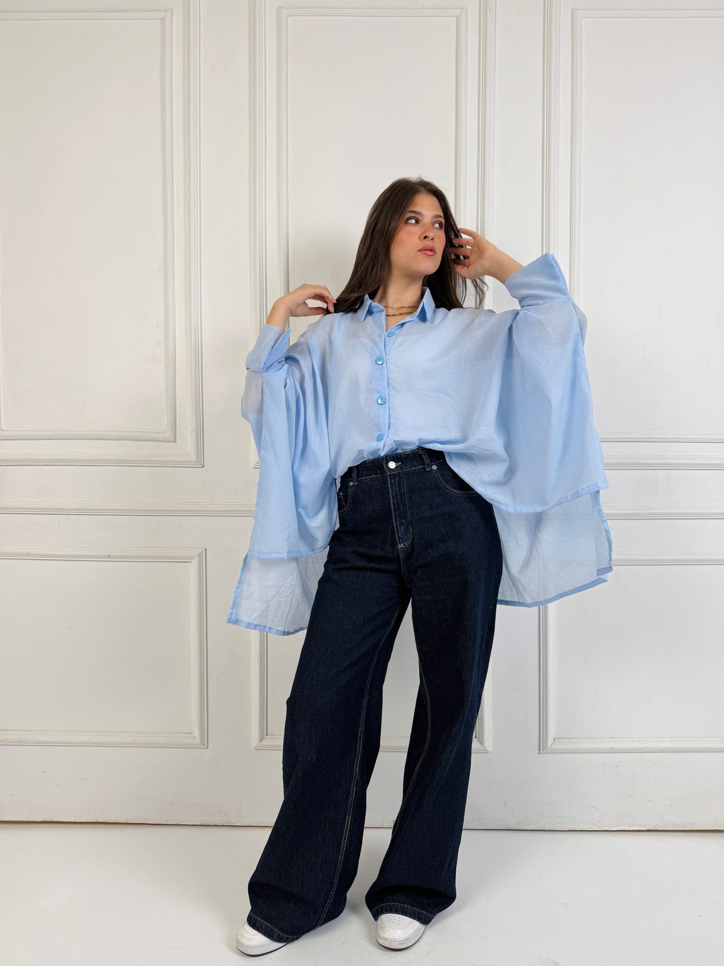 High low block shirt