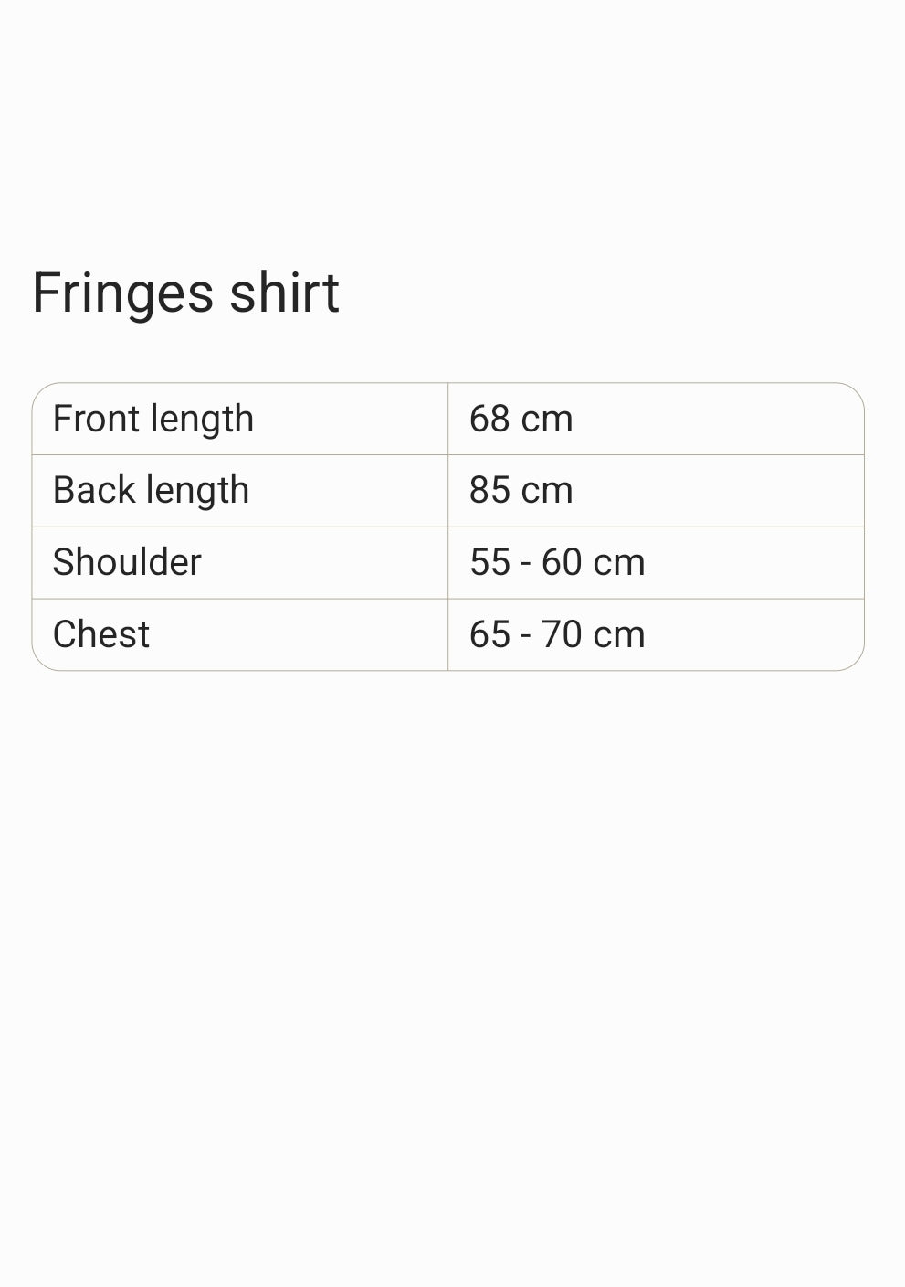 Fringes shirt