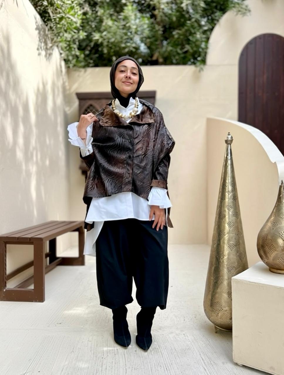 Leather/ suede - Cape/ jacket