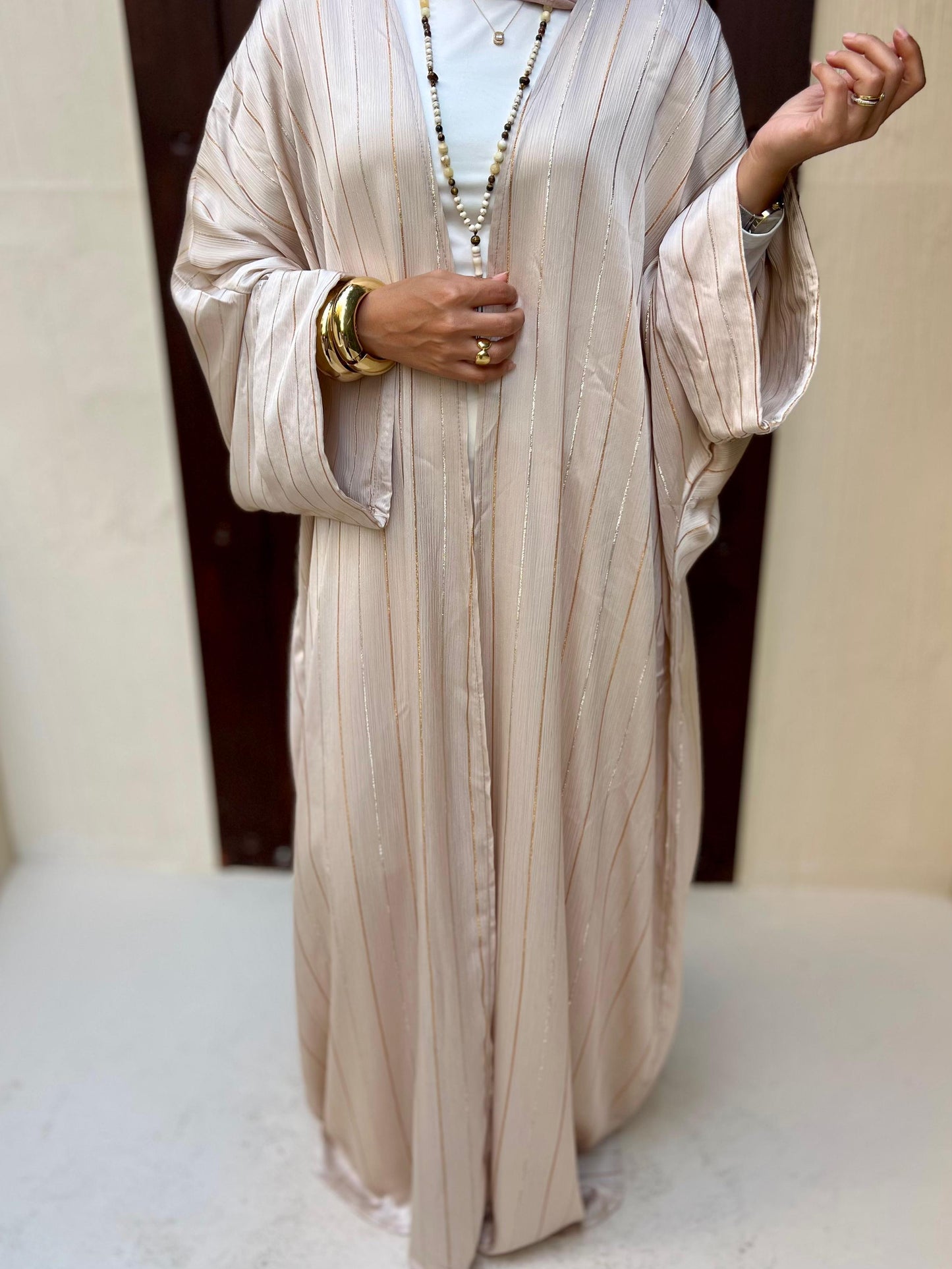 Oxidé stripped Abaya