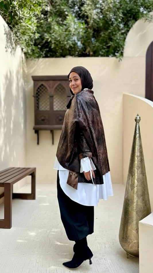 Leather/ suede - Cape/ jacket