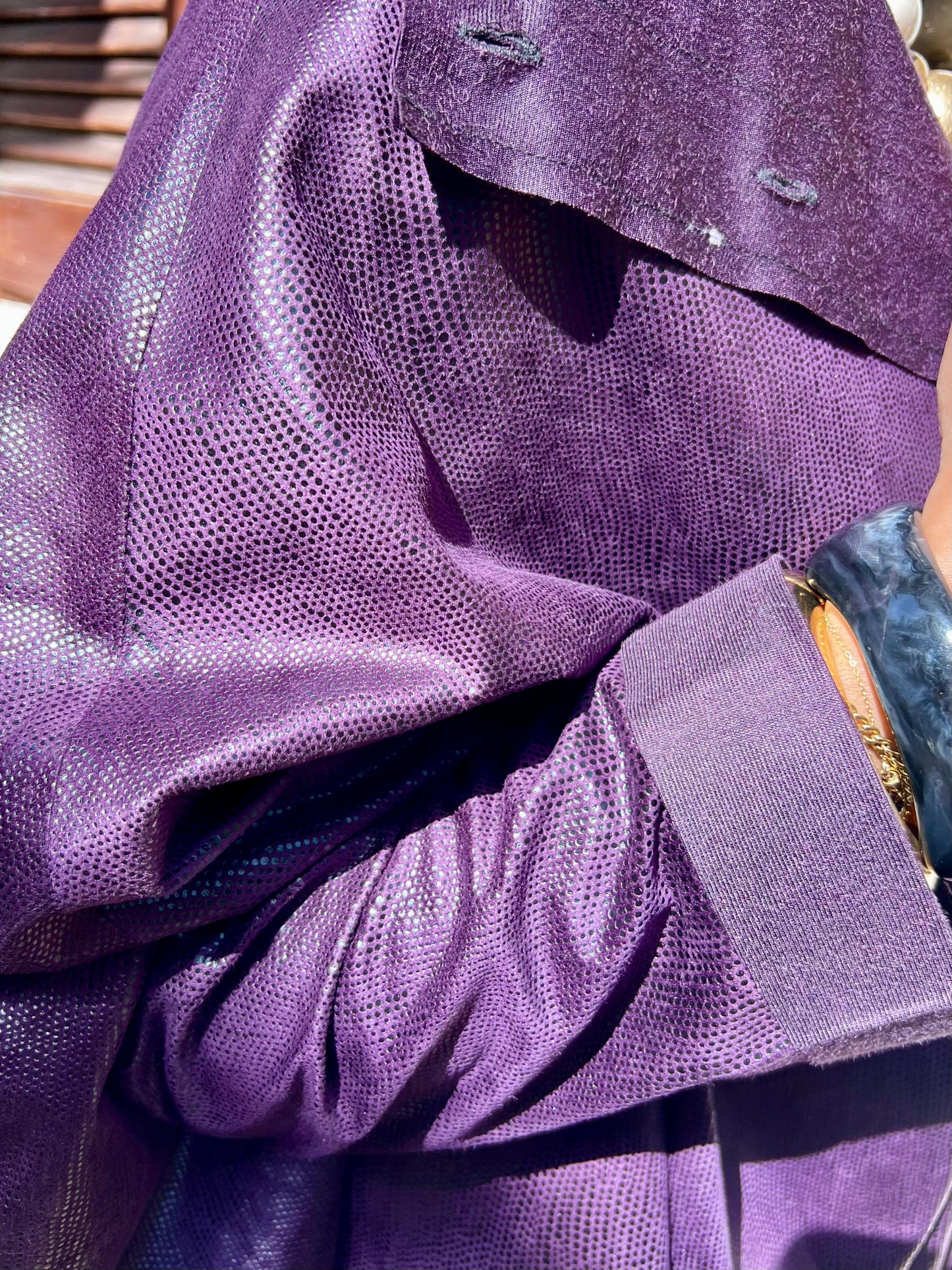 Purple leather cape/ jacket