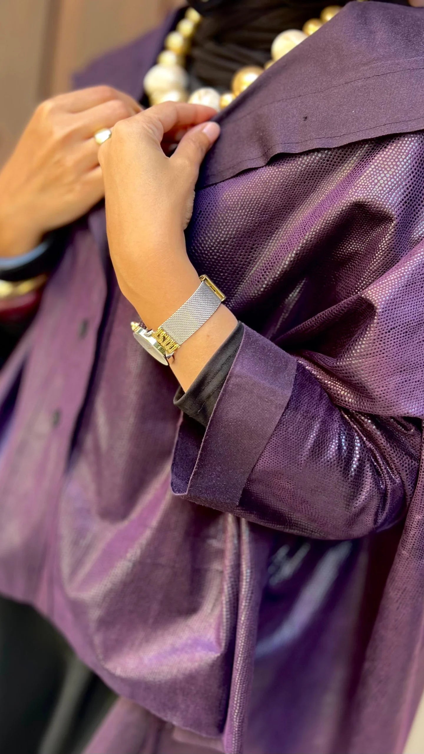 Purple leather cape/ jacket