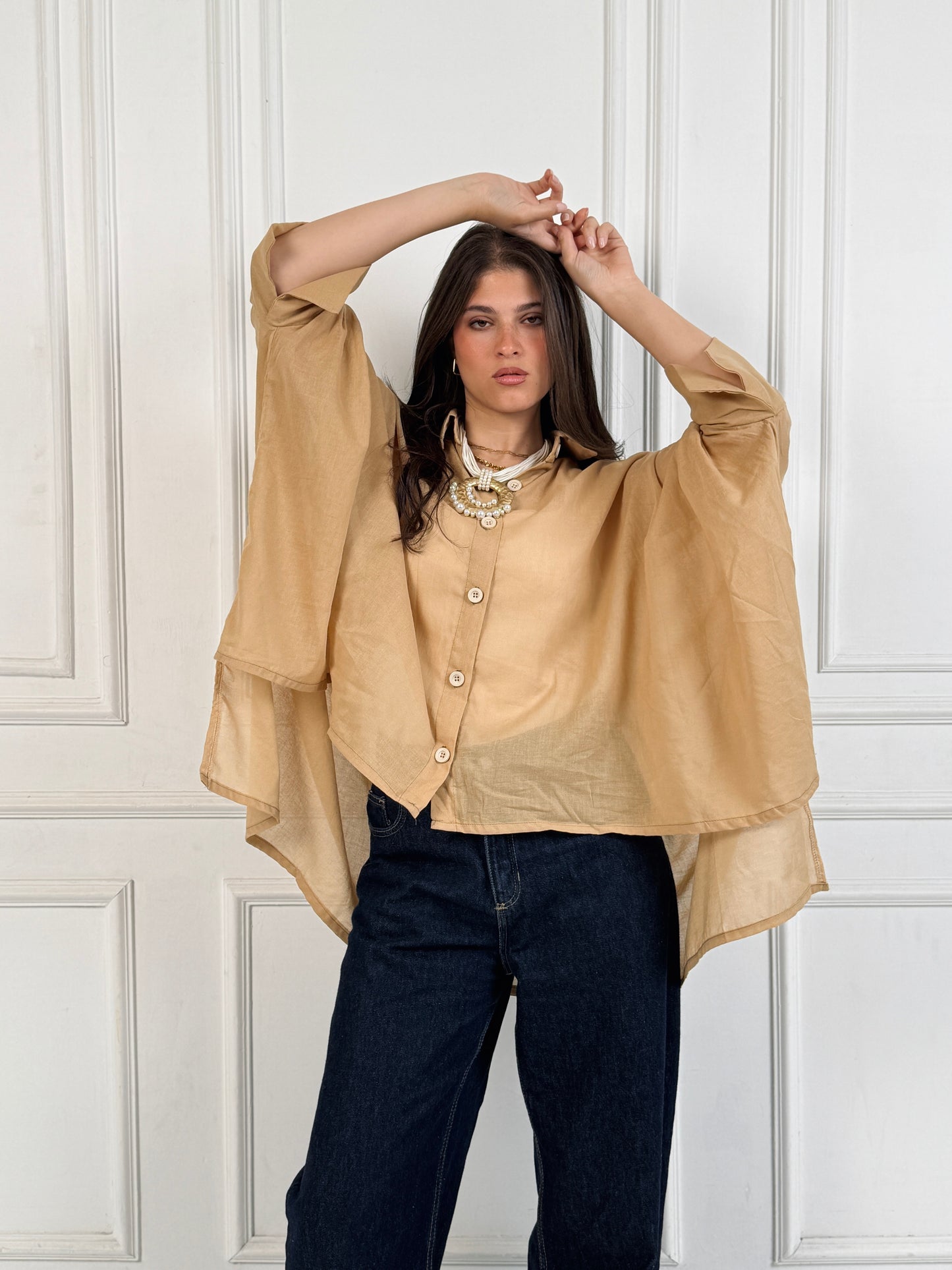 High low block shirt