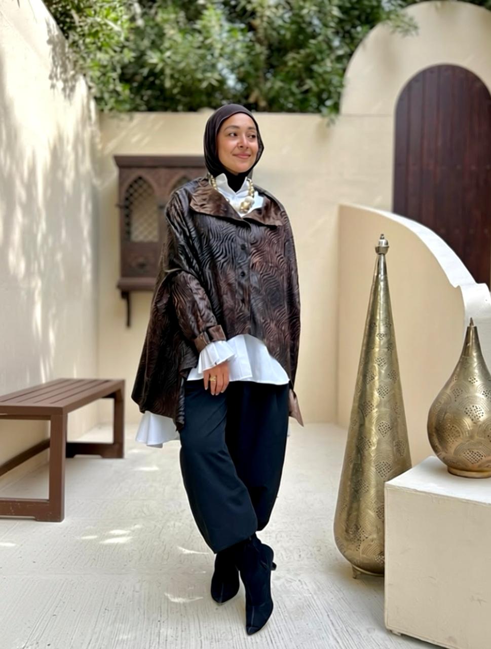 Leather/ suede - Cape/ jacket