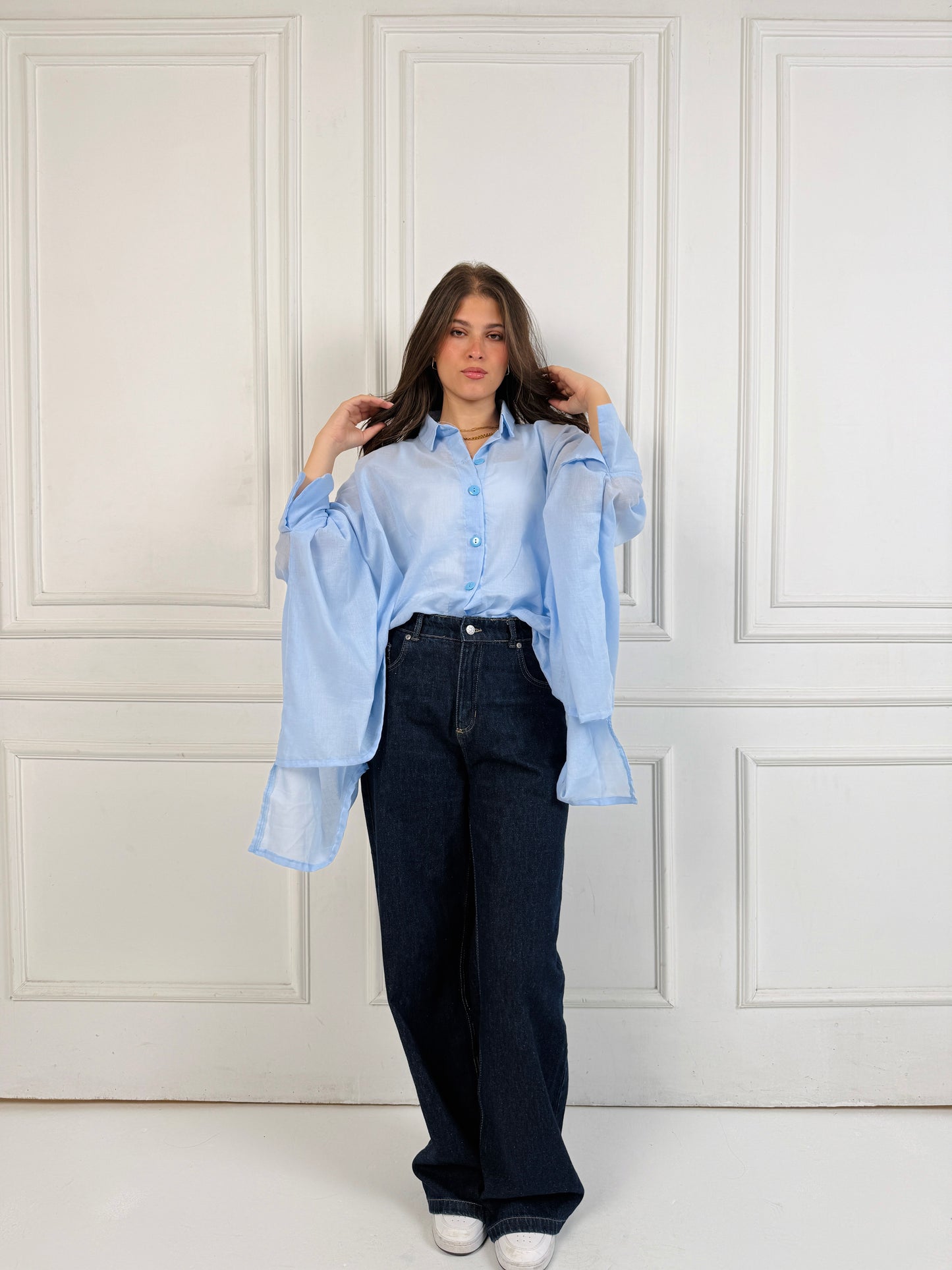 High low block shirt