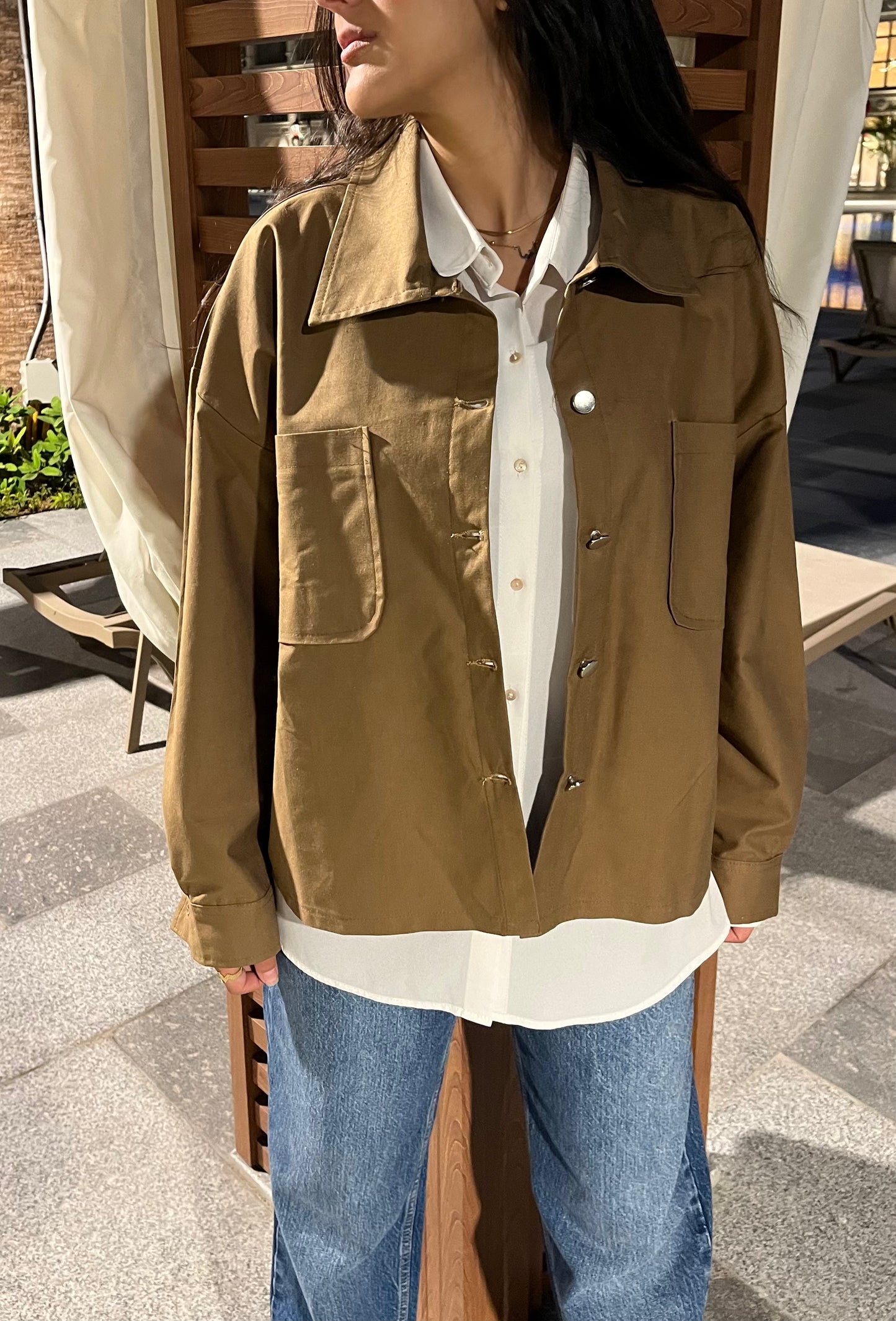 Gabardine shirt/jacket